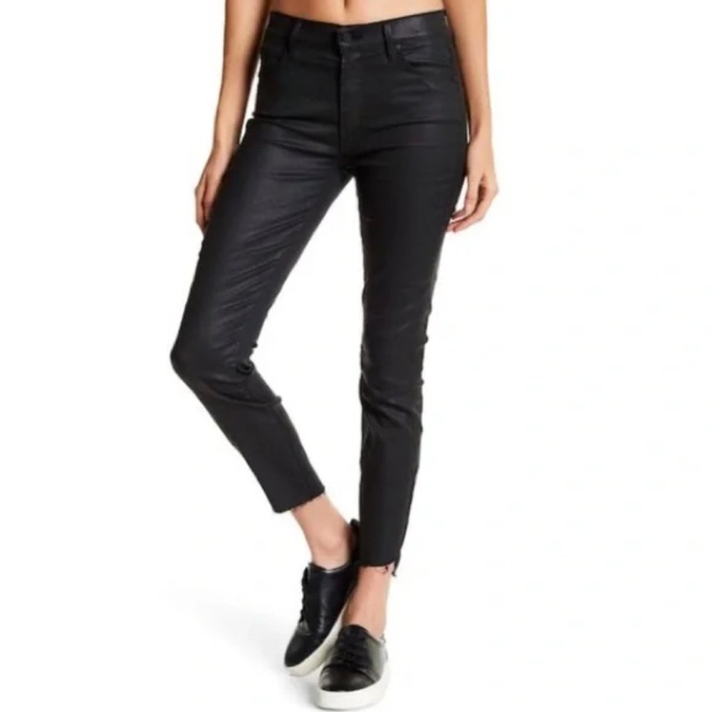 MOTHER The Stunner Zip Ankle Step Fray Jeans, Sz 25 "If you think I'm sexy" wash